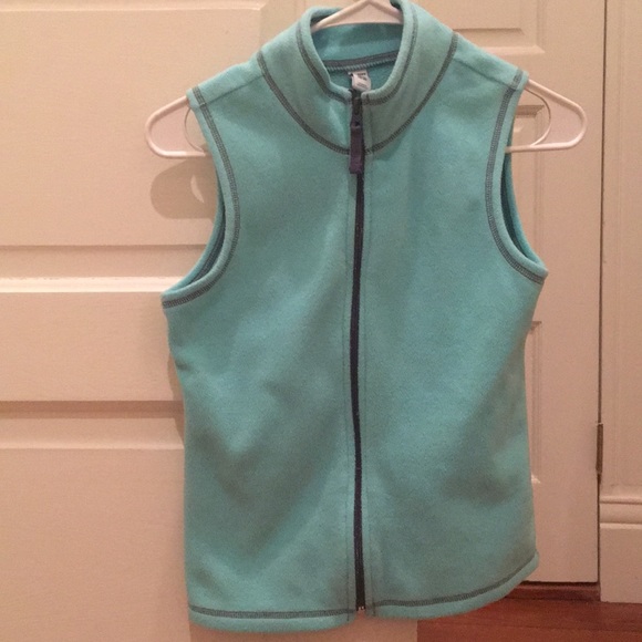 Girl’s teal fleece vest - Picture 1 of 3